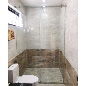 Vách tắm kính cửa lùa 01