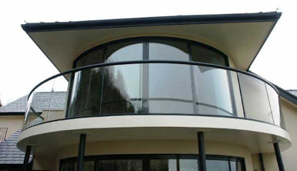 kính uốn cong ban công tại hải phòng