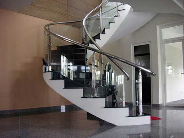 kính uốn cong cho cầu thang ở hải phòng
