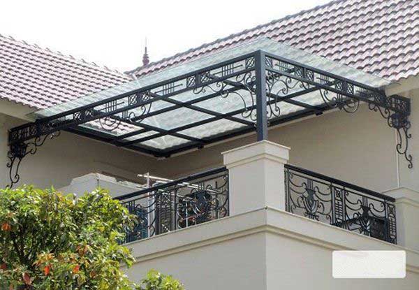 mẫu kính mái hiên sân phơi ở hải phòng