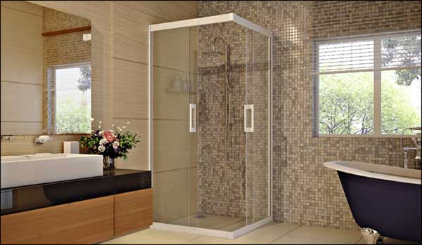 mẫu phòng tắm kính cửa lùa