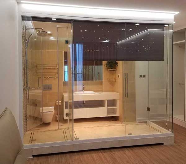 vách kính cường lực cho nhà tắm
