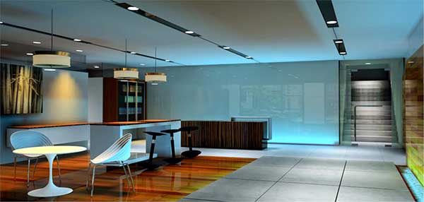 kính ốp tường cường lực hiện đại